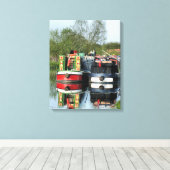 CANAL BOATS CANVAS AFDRUK (Insitu (Houten vloer))