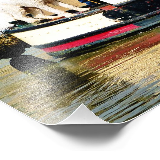 CANAL BOATS FOTO AFDRUK (Hoek)