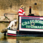 CANAL BOATS FOTO AFDRUK