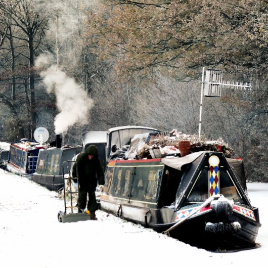 CANAL BOATS FOTO AFDRUK