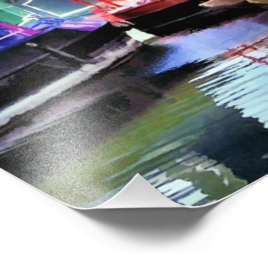 CANAL BOATS FOTO AFDRUK (Hoek)