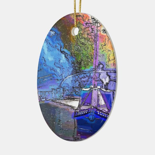 CANAL BOATS KERAMISCH ORNAMENT (Links)