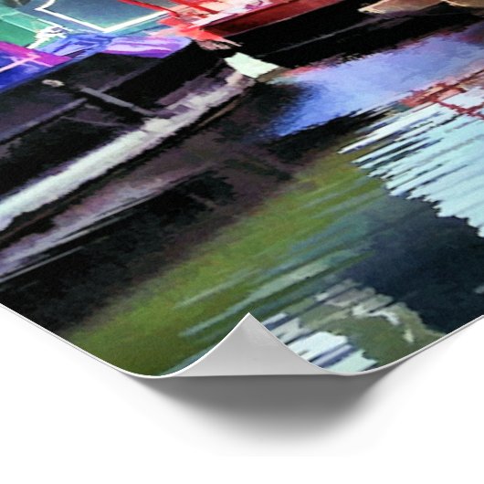 CANAL BOATS POSTER (Hoek)