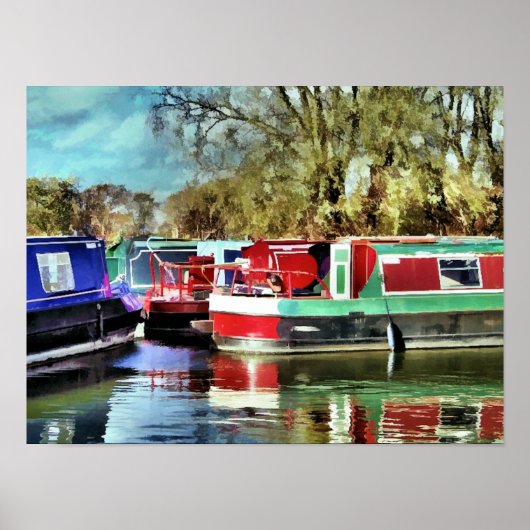 CANAL BOATS POSTER (Voorkant)