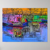 CANAL BOATS POSTER (Voorkant)