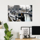 CANAL BOATS POSTER (Thuiskantoor)