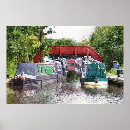 CANAL BOATS POSTER (Voorkant)