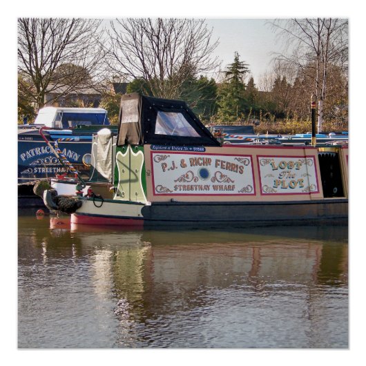 CANAL BOATS POSTER (Voorkant)