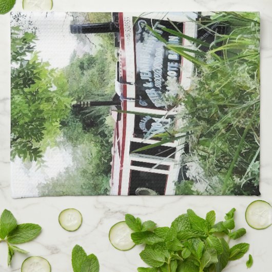 CANAL BOATS THEEDOEK (Gevouwen)