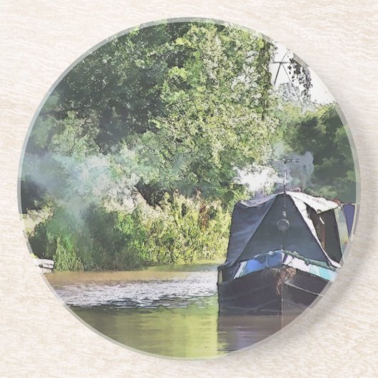 CANAL BOATS ZANDSTEEN ONDERZETTER (Voorkant)