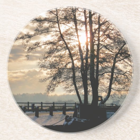 CANAL BOATS ZANDSTEEN ONDERZETTER (Voorkant)