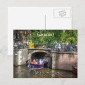 Canal Bridge Scene, Sights of Amsterdam Briefkaart (Voorkant / Achterkant)