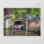 Canal Bridge Scene, Sights of Amsterdam Briefkaart (Voorkant)