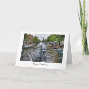Canal Bridge Uitzicht - Happy Birthday Kaart