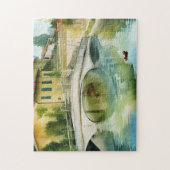 Canal Brug Schilderachtige Aquarel Legpuzzel (Verticaal)
