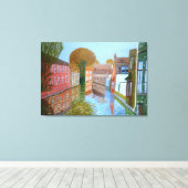 Canal Brugge canvas Afdruk (Insitu (Houten vloer))