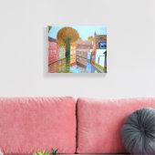 Canal Brugge canvas Afdruk (Insitu (Woonkamer))