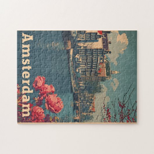 Canal Charm:  Briefkaart Legpuzzel (Horizontaal)