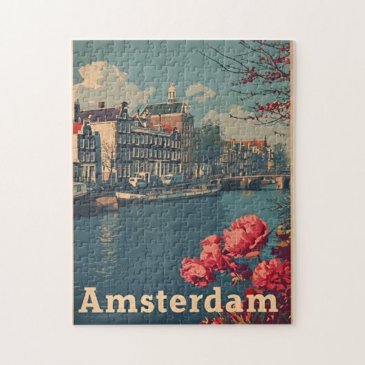 Canal Charm:  Briefkaart Legpuzzel (Verticaal)