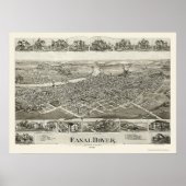 Canal Dover, OH Panoramic Map - 1899 Poster (Voorkant)