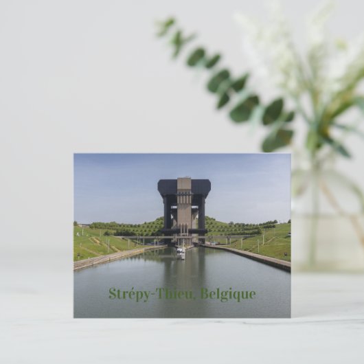 Canal du Centre and Boat Lift, België Briefkaart (Staand voorkant)