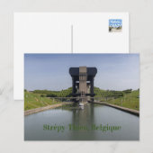 Canal du Centre and Boat Lift, België Briefkaart (Voorkant / Achterkant)