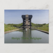 Canal du Centre and Boat Lift, België Briefkaart (Voorkant)
