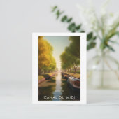 Canal du Middags - Frankrijk - illustraties Briefkaart (Staand voorkant)