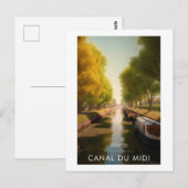 Canal du Middags - Frankrijk - illustraties Briefkaart (Voorkant / Achterkant)
