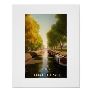 Canal du Middags - Frankrijk - illustraties Perfect Poster