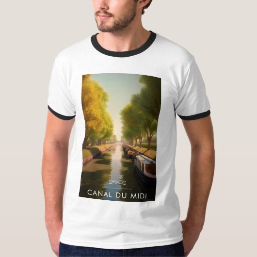 Canal du Middags - Frankrijk - illustraties T-shirt (Voorkant)