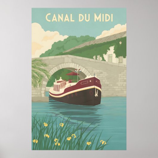 Canal du Midi Frankrijk Reisposter Poster (Voorkant)
