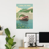 Canal du Midi Frankrijk Reisposter Poster (Thuiskantoor)