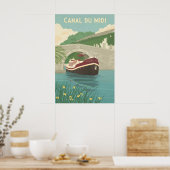 Canal du Midi Frankrijk Reisposter Poster (Keuken)