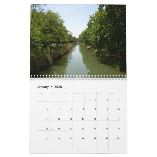 Canal du Midi Wandkalender Kalender (Jan 2026)