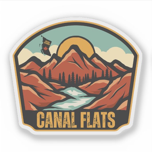 Canal Flats, Brits-Columbia Sticker (Voorkant)