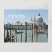 Canal grande in het briefkaart van Venetië met tek (Voorkant)