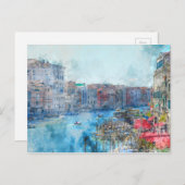 Canal Grande in Venetië, Italië Briefkaart (Voorkant / Achterkant)