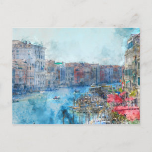 Canal Grande in Venetië, Italië Briefkaart
