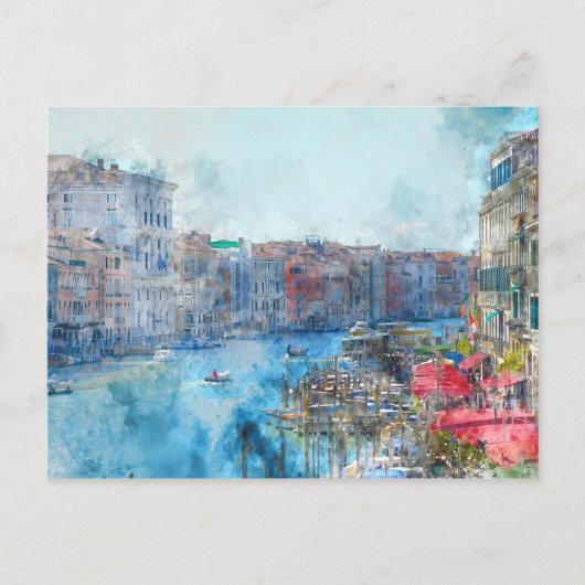 Canal Grande in Venetië, Italië Briefkaart (Voorkant)