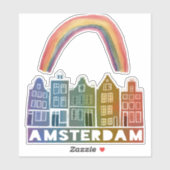 Canal House Amsterdam Holland Rainbow Set Sticker (Vel)
