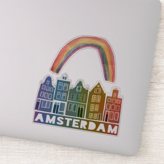 Canal House Amsterdam Holland Rainbow Set Sticker (Detail)