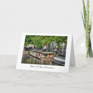 Canal Houseboot, gefeliciteerd met je promotie Kaart