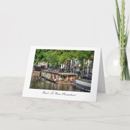 Canal Houseboot, gefeliciteerd met je promotie Kaart (Voorkant)