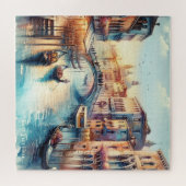 Canal in Venetië Italië Waterverf Puzzel Legpuzzel (Horizontaal)