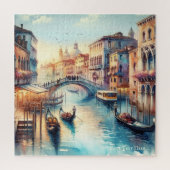 Canal in Venetië Italië Waterverf Puzzel Legpuzzel (Verticaal)