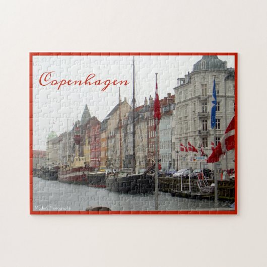 Canal Kopenhagen (Nyhavn) Legpuzzel (Horizontaal)