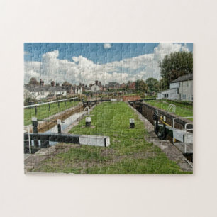 Canal Lock Picturesque Uitzicht Engels land Legpuzzel