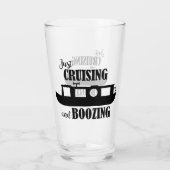 Canal Narrowboat Funny Drinking Quote Glas (Achterkant)
