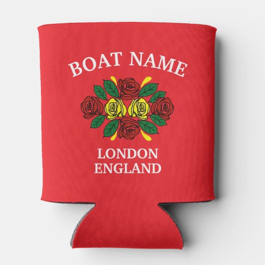 Canal Narrowboat Red Roses Boat Name Blikjeskoeler (Achterkant)